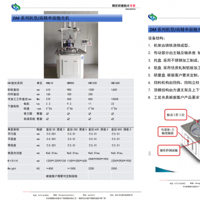 高精單面拋光機系列